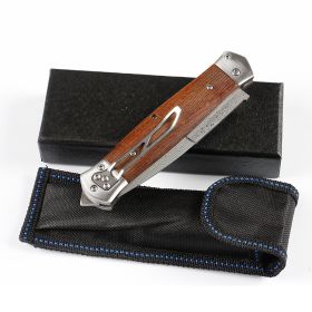 Handmade VG10 Damascus Steel Pocket Folding Hunting Knife For Men, EDC Gift Knife With Wenge Handle