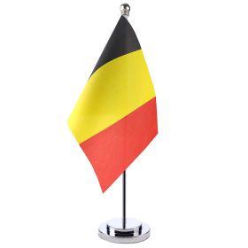 Metal Flag Stand Belgium Single Pole Table Runner Ornaments