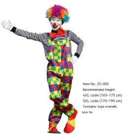 Halloween Adult And Children Clown Costume Stage Suit (Option: ZC 003-M)