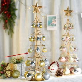 Christmas Ornament Iron Frame Wrought Iron (Option: Gold And Silver Color)