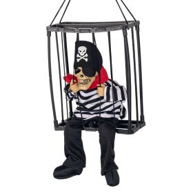 Induction Activated Voice Controlled Halloween Glow Cage Ghost (Option: Pirate)