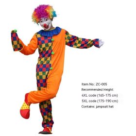 Halloween Adult And Children Clown Costume Stage Suit (Option: ZC 005-M)