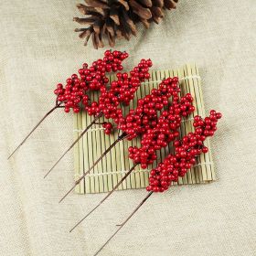 Christmas Accessories Simulation Chinese Hawthorn Strings (Option: 12 Head Mulberry String Red)