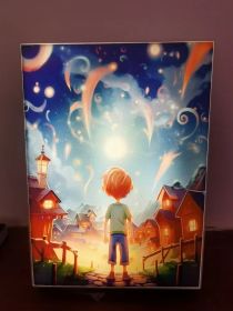 Small Night Lamp Decorative Photo Frame (Option: Youth-Rechargeable Dimming)