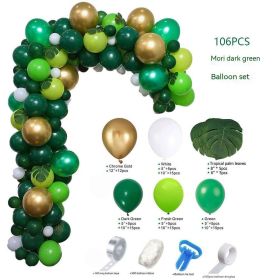 Animal Head Birthday Party Balloon Jungle Set Monstera Theme (Option: Style 2)