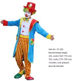 Halloween Adult And Children Clown Costume Stage Suit (Option: ZC 022-4XL)