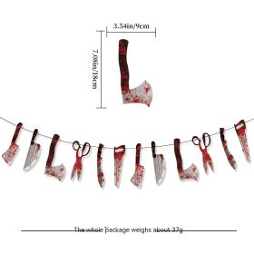 Halloween Horror Party Decoration Blood Handprint Letters (Option: 12 Pieces Of Blood Knife)