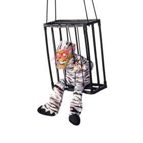 Induction Activated Voice Controlled Halloween Glow Cage Ghost (Option: Silver Eyes Open)