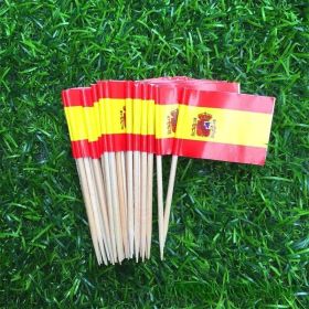 65mm Paper Flag Toothpick (Option: Spain 100)