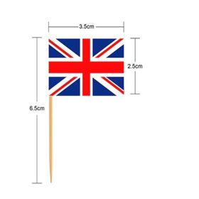 65mm Paper Flag Toothpick (Option: 100 In UK)