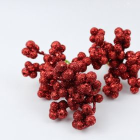 Foam Three Fork Fruit Christmas Ornament Simulation (Option: Three Fork Pink)