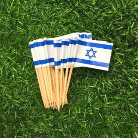 65mm Paper Flag Toothpick (Option: 100 In Israel)