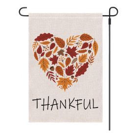 Autumn Thanksgiving Yard Decoration Linen Garden Banner Pumpkin Maple Leaf Pattern Printing Decoration (Option: 30x45cm-No 3)