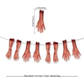 Halloween Horror Party Decoration Blood Handprint Letters (Option: Broken Hands And Feet)