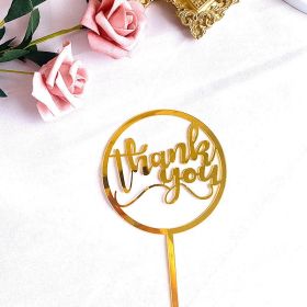 Acrylic Tanabata Insert People's Day Wedding Cake Decoration (Option: Thank you circle-10pcs)