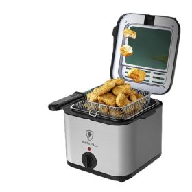 Visual Multifunctional Electric Air Fryer Skewer French Fries Machine (Option: Silver-EU)
