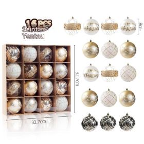 Christmas Ball Wedding Props Pendant Set (Option: Champagne Gold White)