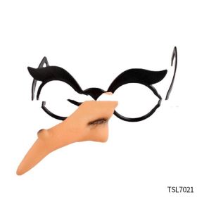 Halloween Costume Witch Spider Pendant Witch Hat Black Cloak Nose Eyes Suit (Option: TSL7021-Average Size)