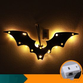 Halloween LED Decorative Lights Luminescent Spider Listing Home Decor Lamp (Option: Bat-Electronic)
