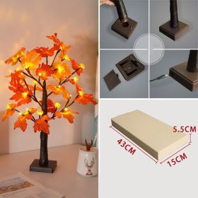 Led Thanksgiving Maple Leaf Pumpkin Scene Layout Decorative Lights (Option: Style 2-Warm White)