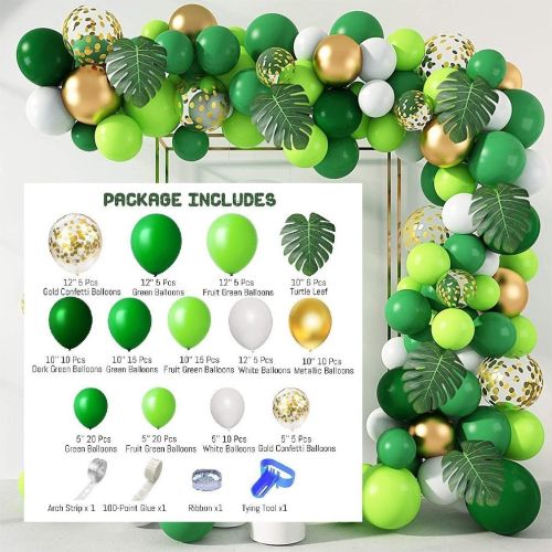 Animal Head Birthday Party Balloon Jungle Set Monstera Theme