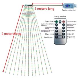 Christmas Tree Decorative String Lights Holiday Courtyard Layout (Option: Color-USB Remote Control Type)