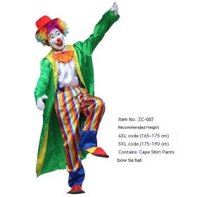 Halloween Adult And Children Clown Costume Stage Suit (Option: ZC 007-5XL)