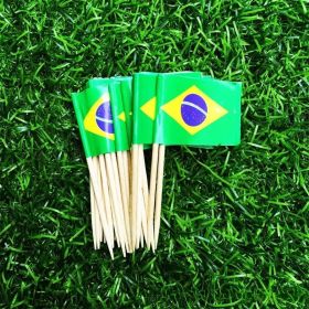 65mm Paper Flag Toothpick (Option: 100 In Brazil)