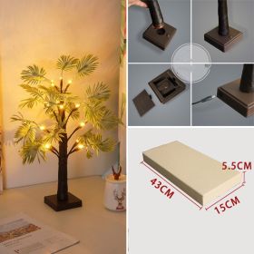Home Christmas Holiday Party Event Scene Layout Luminous Tree Decorative Light (Option: Detachable Bottom Tree Lamp-Warm White)