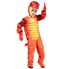 Children Dinosaur Performance Props Costume Halloween Masquerade Cos Dinosaur Cosplay Stage Party Clothes (Option: Overlord Orange Dragon-4to6Y)