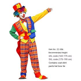 Halloween Adult And Children Clown Costume Stage Suit (Option: ZC 006-5XL)