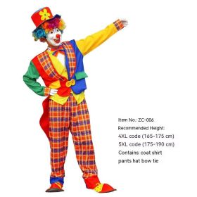 Halloween Adult And Children Clown Costume Stage Suit (Option: ZC 006-M)