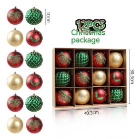 Christmas Kraft Paper Tree Decorative Background Pendant (Option: Red Green Gold)