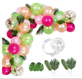 Animal Head Birthday Party Balloon Jungle Set Monstera Theme (Option: Style 30)