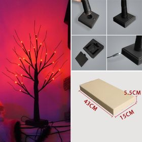Halloween Tree Light Led Holiday Party Layout Home Decorative Lamp (Option: Style 1-Purple Orange Light Adjustable)