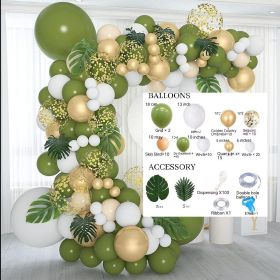 Animal Head Birthday Party Balloon Jungle Set Monstera Theme (Option: Style 24)