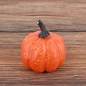 High Simulation Flat Pumpkin Artificial Pumpkin Halloween (Option: Orange Small Size 6cm)