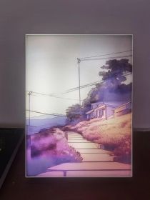Small Night Lamp Decorative Photo Frame (Option: Ladder Steps-Rechargeable Dimming)