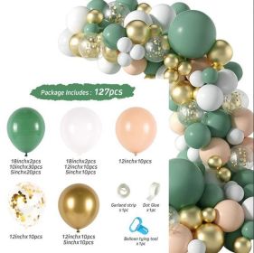Animal Head Birthday Party Balloon Jungle Set Monstera Theme (Option: Style 127pcs)