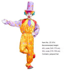 Halloween Adult And Children Clown Costume Stage Suit (Option: ZC 014-5XL)