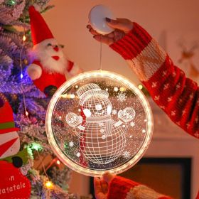 Christmas Atmosphere Ornamental Festoon Lamp Luminous Letters (Option: Snowman-16CM)