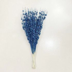 Christmas Decorations 43cm 12 Fork Gold Powder (Option: Sapphire Blue-43cm)