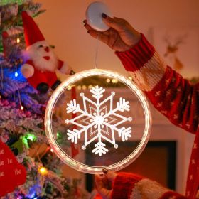 Christmas Atmosphere Ornamental Festoon Lamp Luminous Letters (Option: Snowflake-16CM)