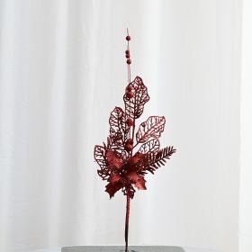 Golden Pink Lily Ornamental Branch Christmas Tree (Option: Red-42cm)