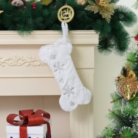 Christmas Decoration Supplies Little Socks (Option: Dog Bone Socks Silver)