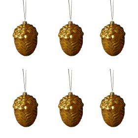Christmas Pendant Hanging Ornament Plastic Ball Decoration 6 Pieces (Option: Style 2 6 Pack)
