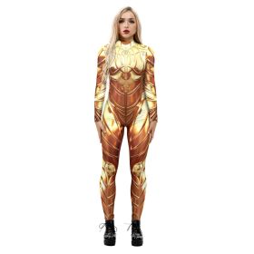 Wansheng Jumpsuit European And American Printed Jumpsuit (Option: BAX215-S)