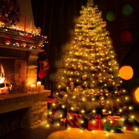Christmas Tree Decorative String Lights Holiday Layout Courtyard Indoor Outdoor Cover (Option: Warm White-2x8 280L US)