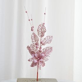Golden Pink Lily Ornamental Branch Christmas Tree (Option: Rose Gold-42cm)