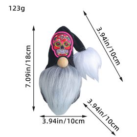 Halloween Skull Doll Simulation Beard Faceless Doll (Option: Z1 33 Gray Beard)